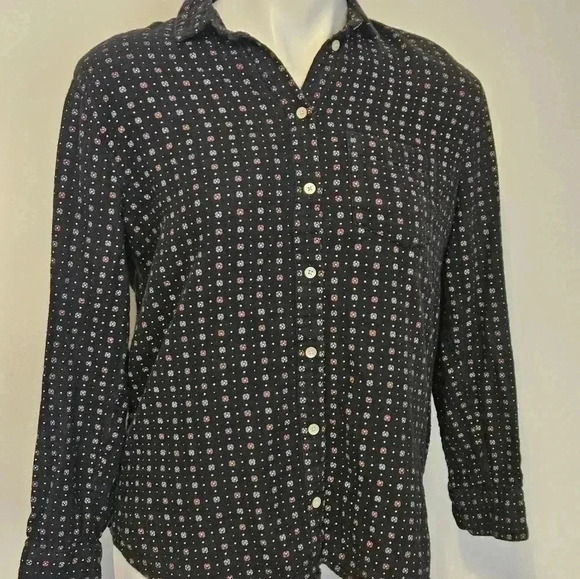 Madewell Oversized Ex Boyfriend Mayfair Foulard Ditsy Floral Button Up XS - Picture 3 of 12